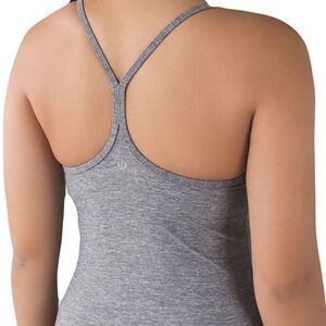 Lululemon Power Y Tank Heathered Slate Size 8 Original $52